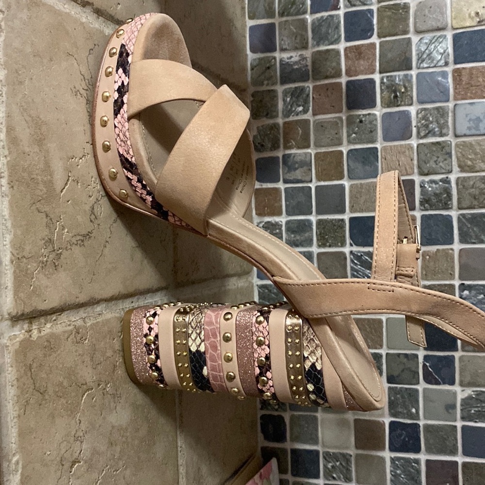 ALDO Hugs Studded Snake Platform Sandal 8.5